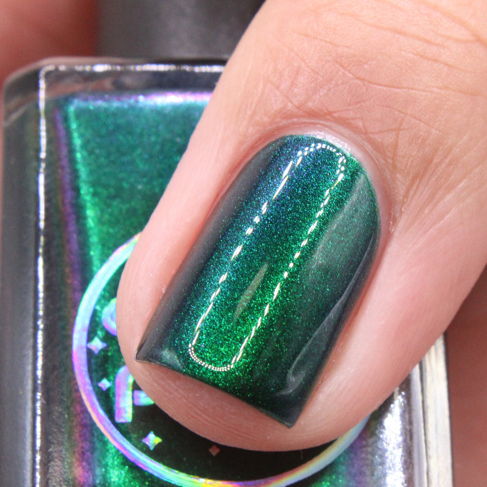 Emerald Encore nail polish by Cosmic Polish