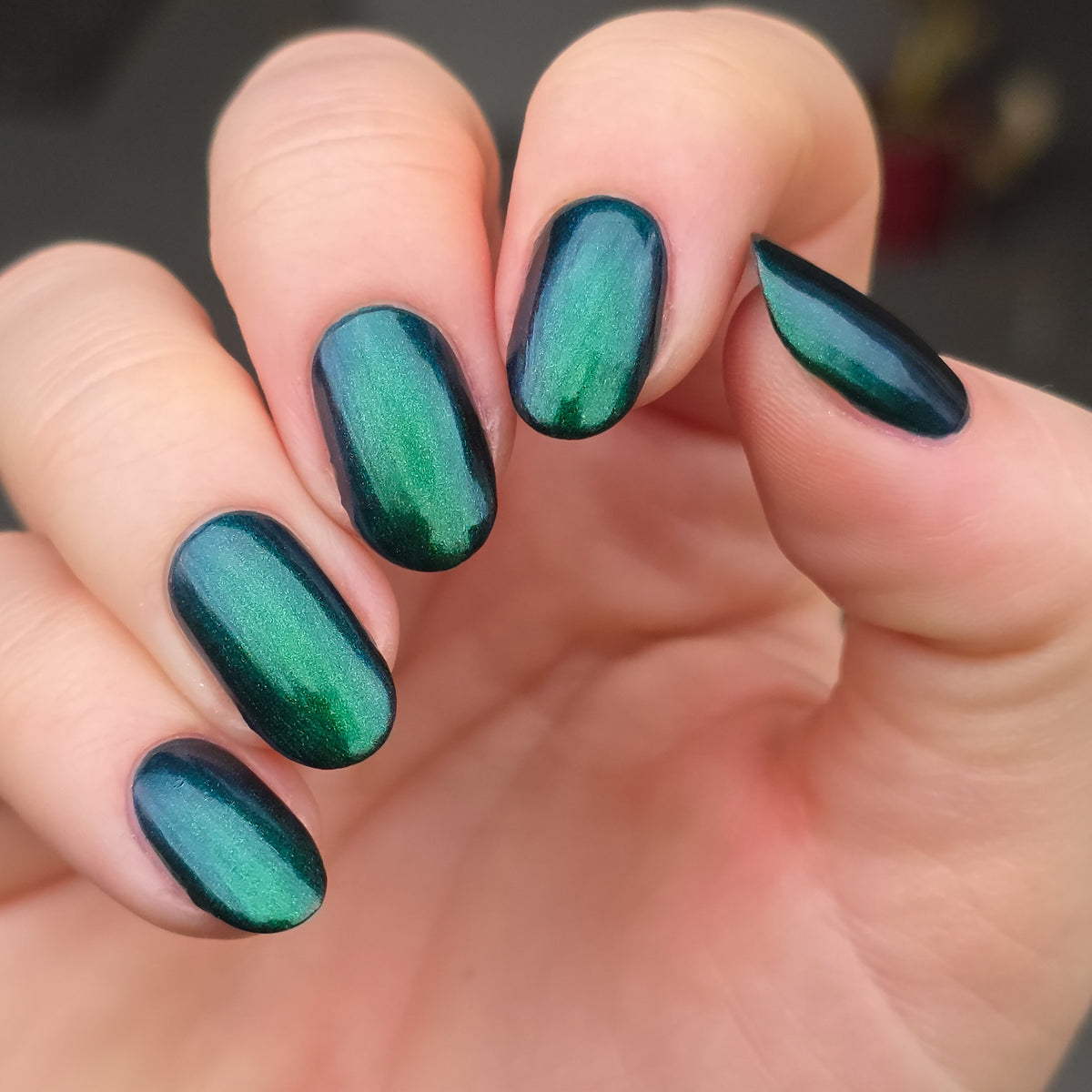 Emerald Encore nail polish by Cosmic Polish
