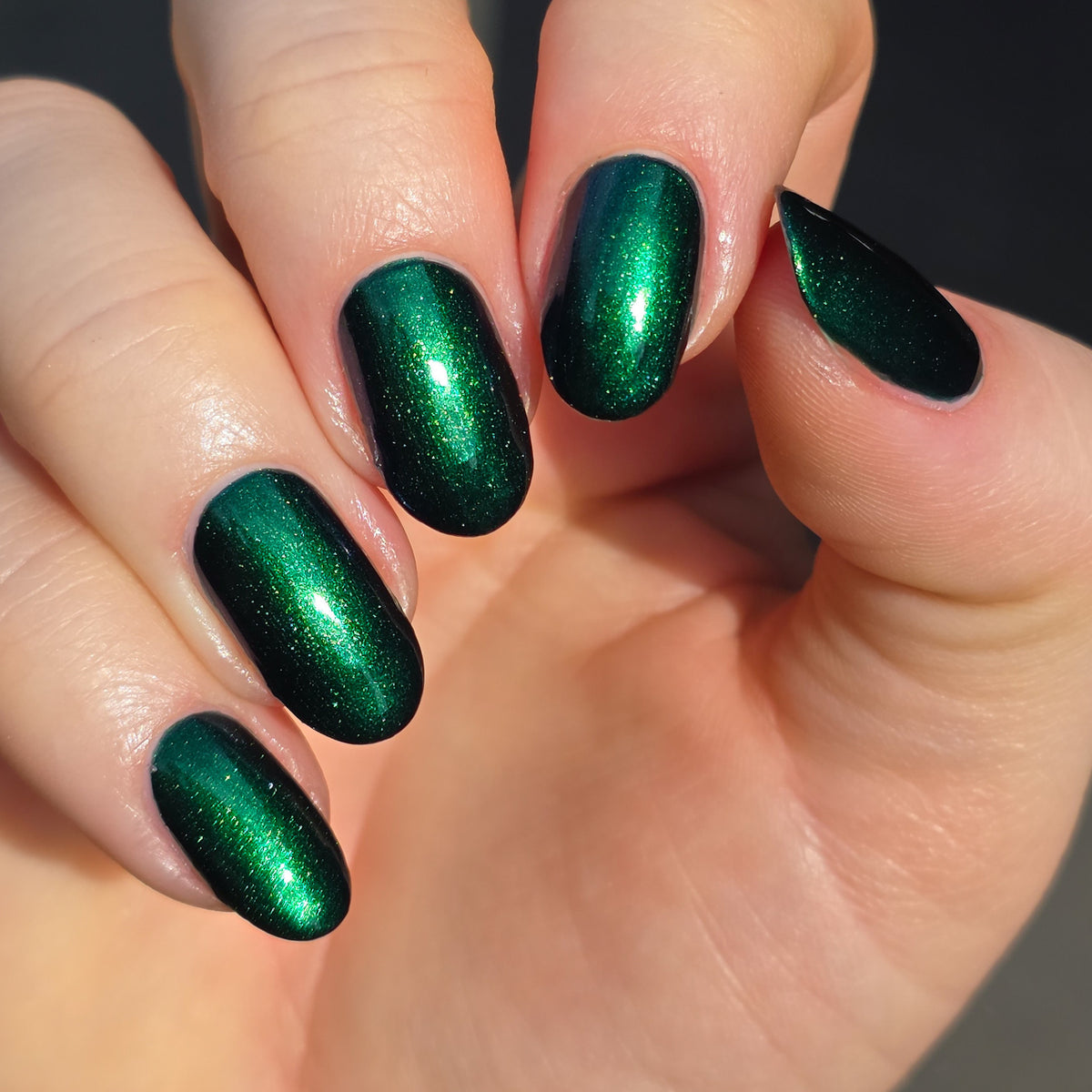 Emerald Encore nail polish by Cosmic Polish