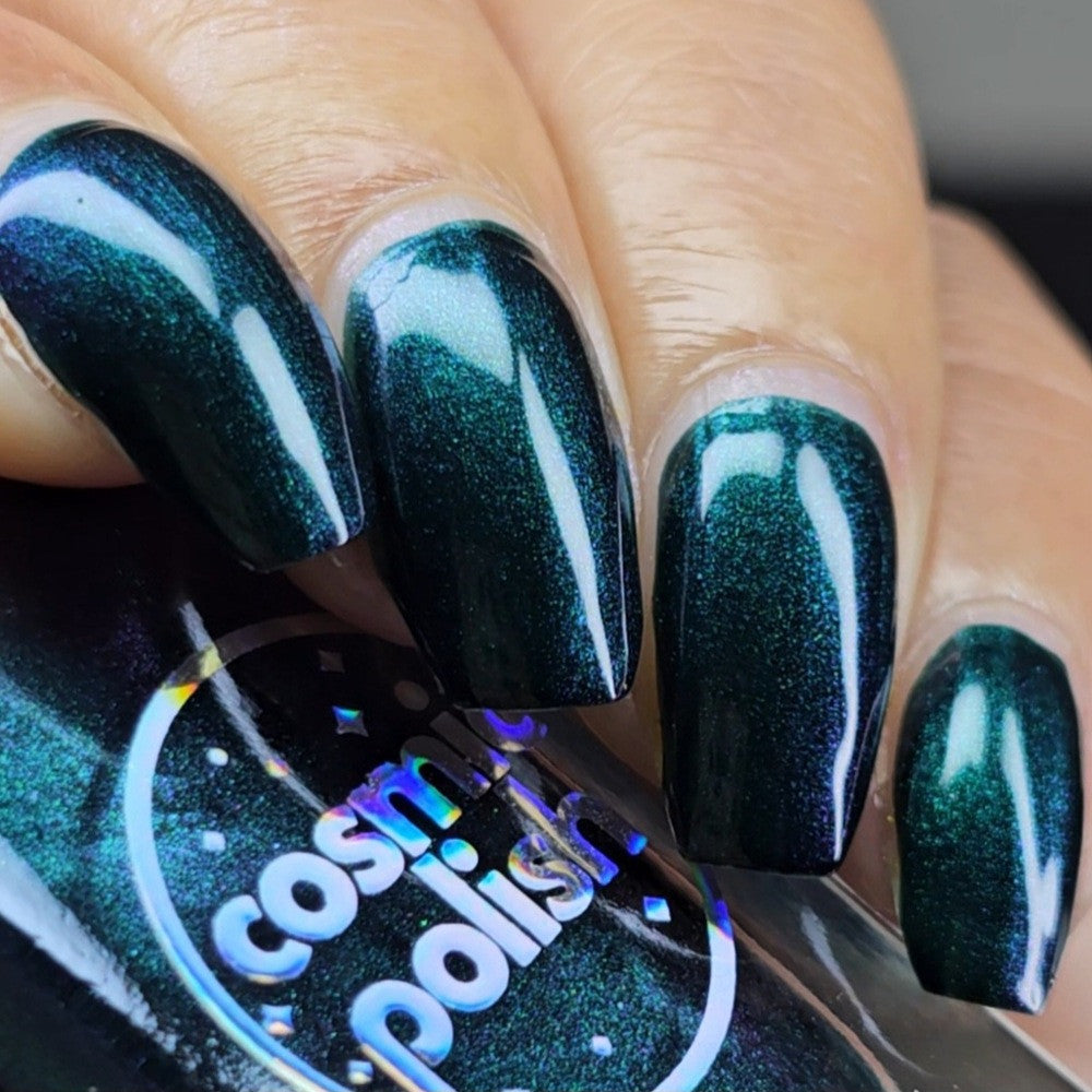Emerald Encore nail polish by Cosmic Polish