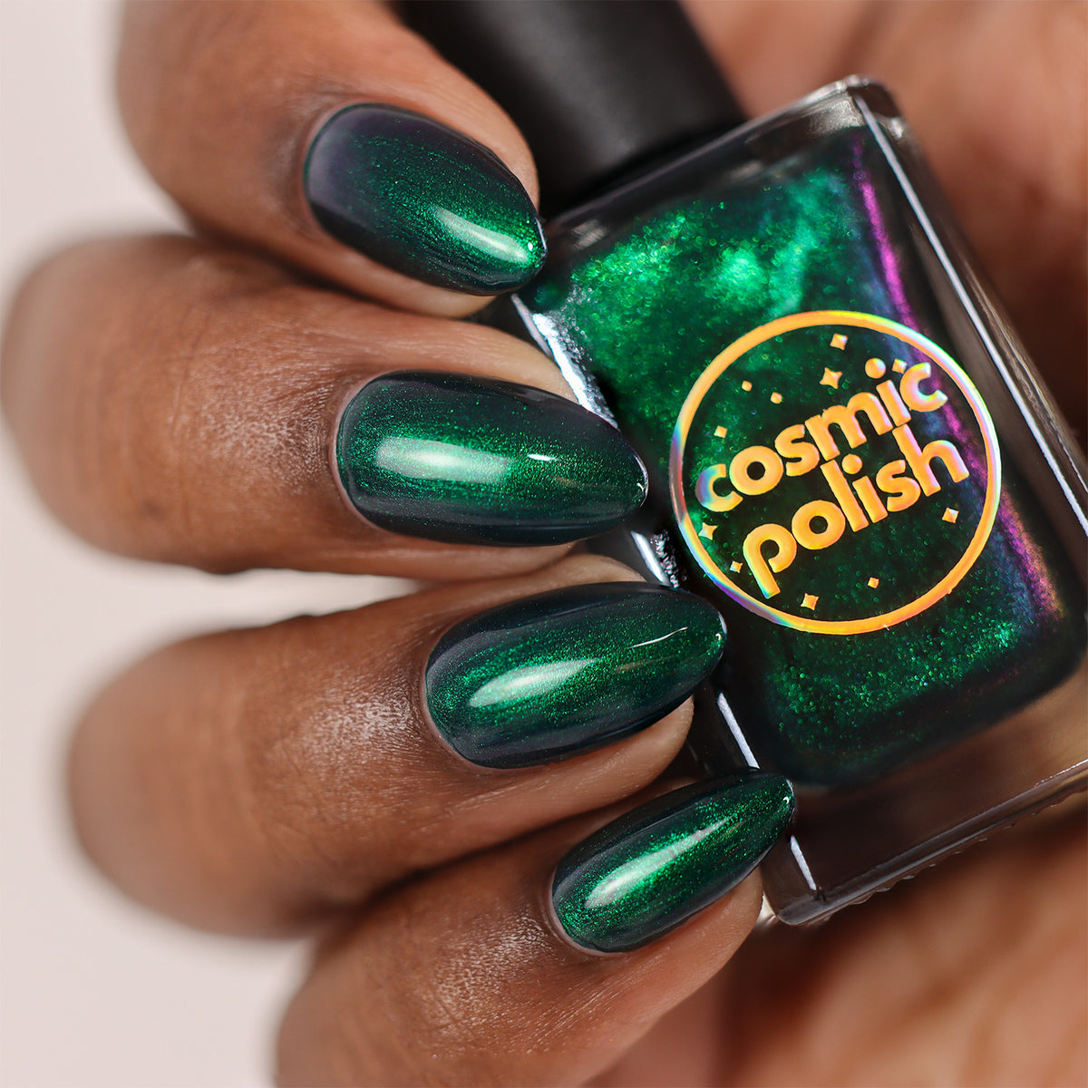 Emerald Encore nail polish by Cosmic Polish