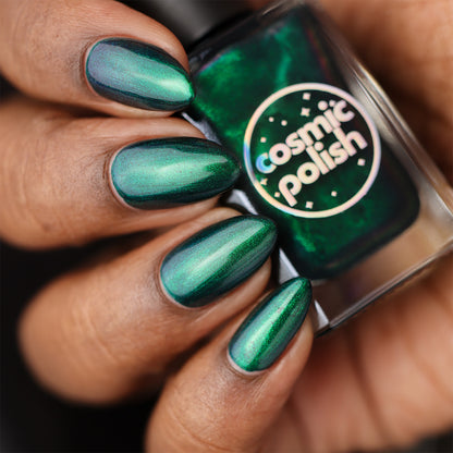 Emerald Encore nail polish by Cosmic Polish