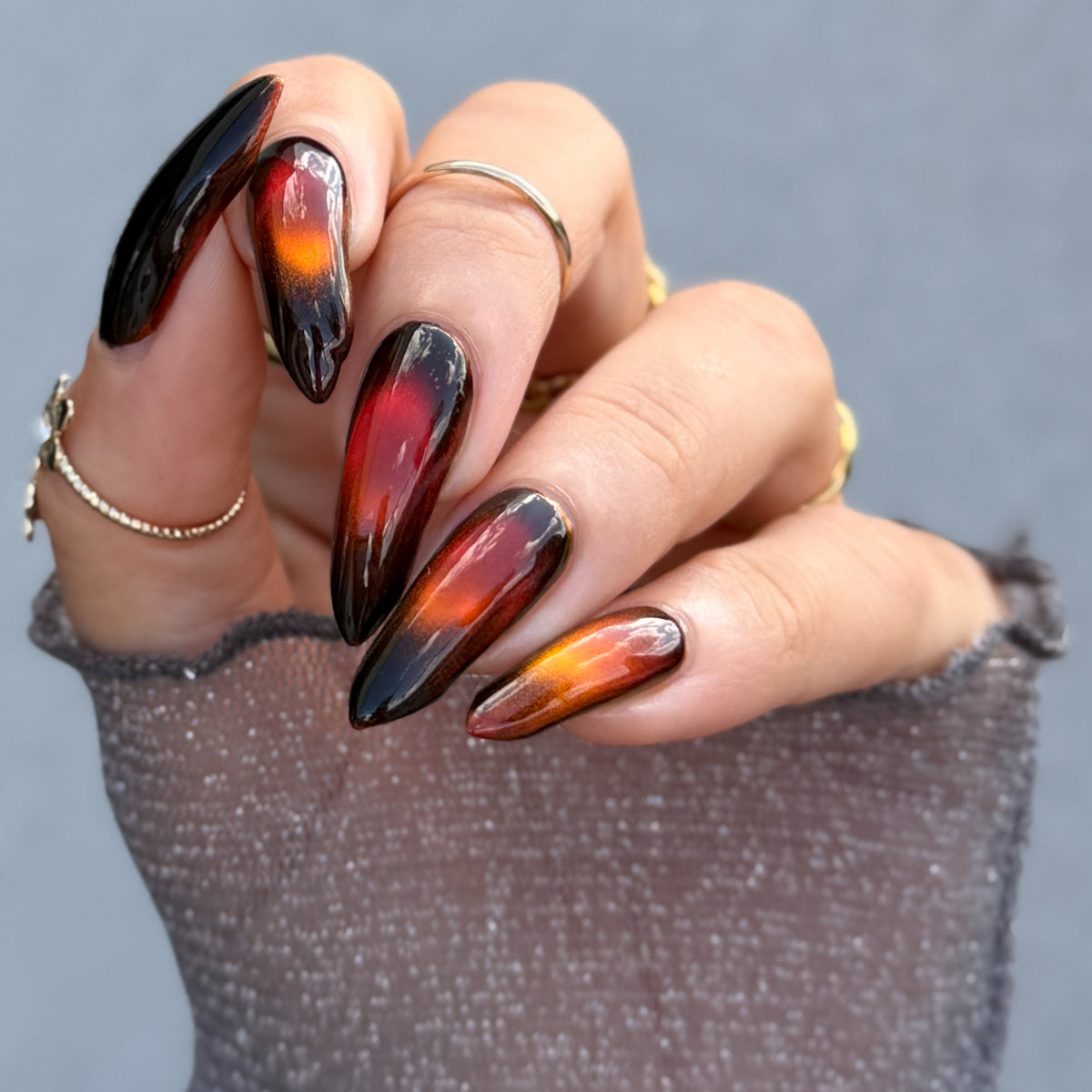 Fire Agate nail polish by Cosmic Polish