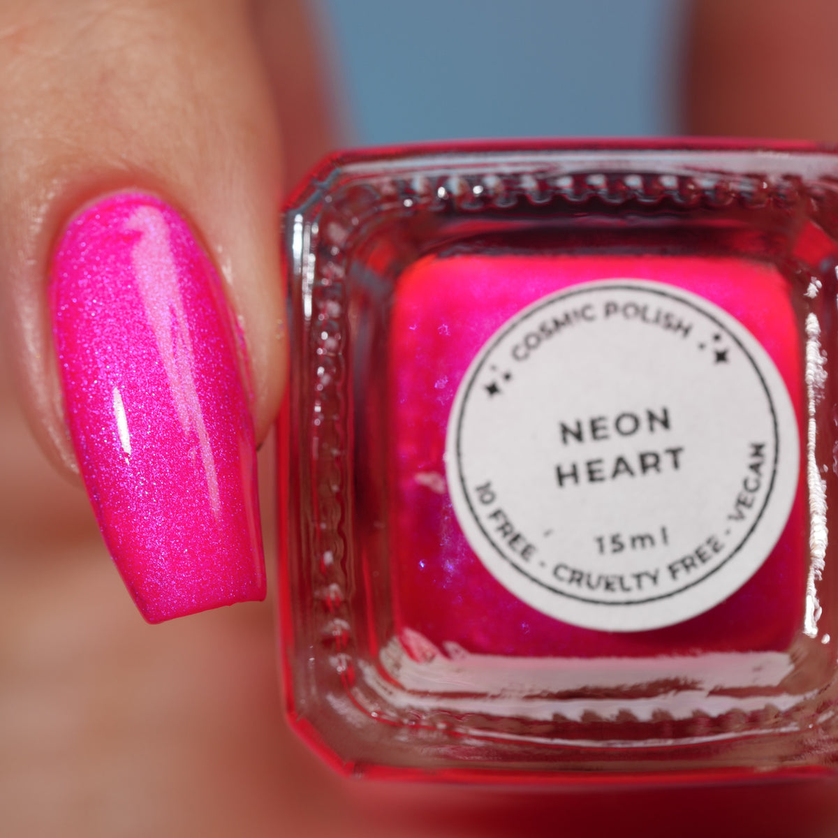 Neon Heart nail polish by Cosmic Polish
