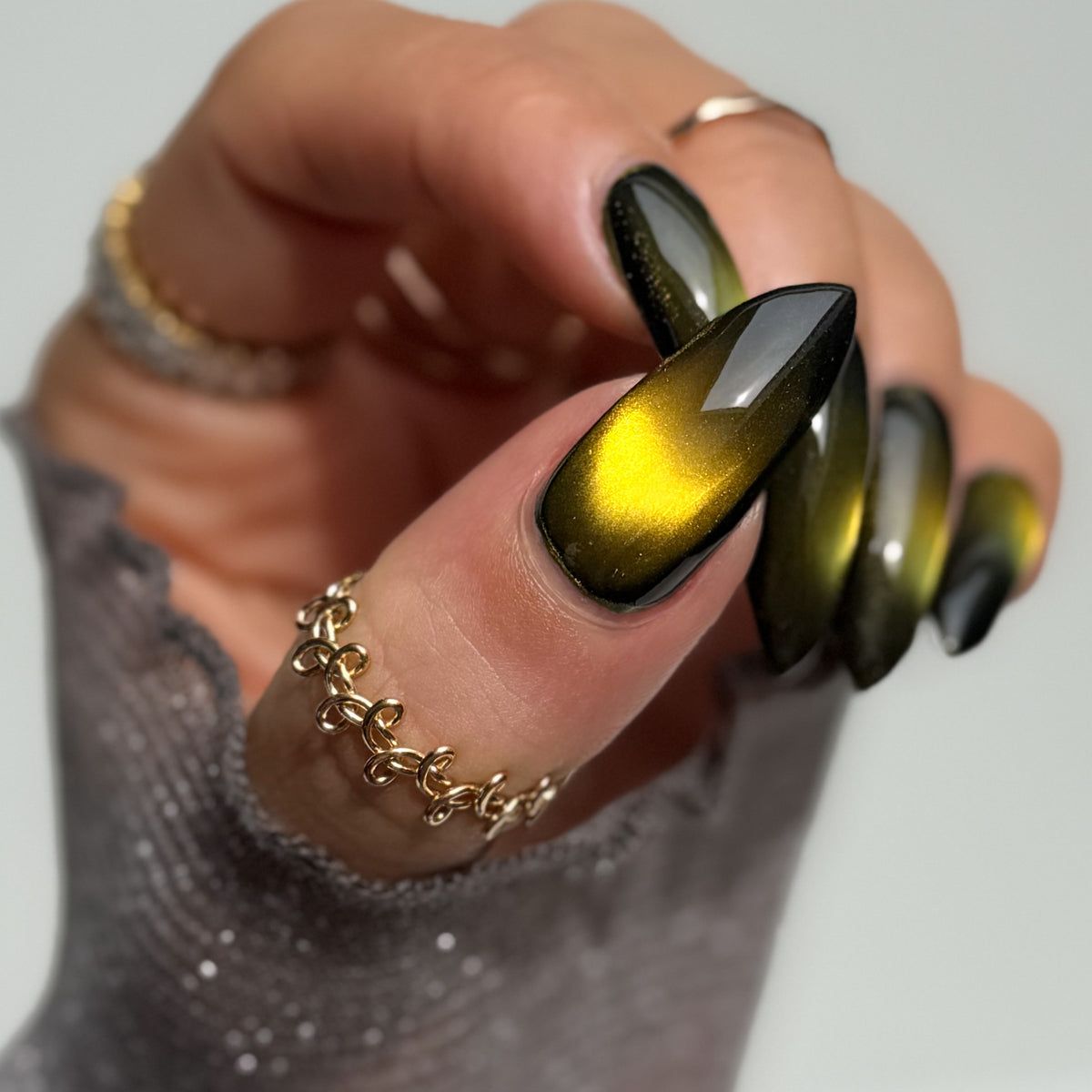 Tiger's Eye nail polish by Cosmic Polish